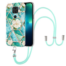 Load image into Gallery viewer, Splicing Marble Flower Pattern TPU Phone Case with Lanyard, For OnePlus Nord N20 5G, For Xiaomi Redmi Note 9 / 10X 4G, For Xiaomi Redmi Note 11 5G Chinese, For Xiaomi Redmi Note 11 Pro 5G / 4G Foreign, For Xiaomi Redmi Note 11 Pro / Note 11 Pro+       ...
