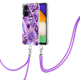 Electroplating Splicing Marble TPU Phone Case with Lanyard, For OnePlus Nord N20 5G, For Xiaomi Redmi Note 9 / 10X 4G, For Xiaomi Redmi Note 11 5G Chinese, For Xiaomi Redmi Note 11 Pro 5G / 4G Foreign, For Xiaomi Redmi Note 11 Pro / Note 11 Pro+       ...