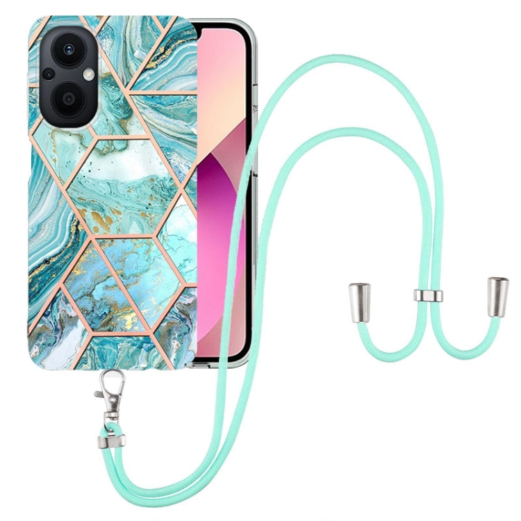 Electroplating Splicing Marble TPU Phone Case with Lanyard, For OnePlus Nord N20 5G, For Xiaomi Redmi Note 9 / 10X 4G, For Xiaomi Redmi Note 11 5G Chinese, For Xiaomi Redmi Note 11 Pro 5G / 4G Foreign, For Xiaomi Redmi Note 11 Pro / Note 11 Pro+       ...