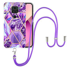 Load image into Gallery viewer, Electroplating Splicing Marble TPU Phone Case with Lanyard, For OnePlus Nord N20 5G, For Xiaomi Redmi Note 9 / 10X 4G, For Xiaomi Redmi Note 11 5G Chinese, For Xiaomi Redmi Note 11 Pro 5G / 4G Foreign, For Xiaomi Redmi Note 11 Pro / Note 11 Pro+       ...