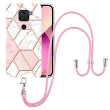 Load image into Gallery viewer, Electroplating Splicing Marble TPU Phone Case with Lanyard, For OnePlus Nord N20 5G, For Xiaomi Redmi Note 9 / 10X 4G, For Xiaomi Redmi Note 11 5G Chinese, For Xiaomi Redmi Note 11 Pro 5G / 4G Foreign, For Xiaomi Redmi Note 11 Pro / Note 11 Pro+       ...
