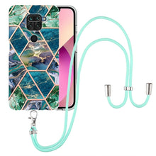 Load image into Gallery viewer, Electroplating Splicing Marble TPU Phone Case with Lanyard, For OnePlus Nord N20 5G, For Xiaomi Redmi Note 9 / 10X 4G, For Xiaomi Redmi Note 11 5G Chinese, For Xiaomi Redmi Note 11 Pro 5G / 4G Foreign, For Xiaomi Redmi Note 11 Pro / Note 11 Pro+       ...