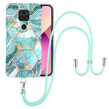 Load image into Gallery viewer, Electroplating Splicing Marble TPU Phone Case with Lanyard, For OnePlus Nord N20 5G, For Xiaomi Redmi Note 9 / 10X 4G, For Xiaomi Redmi Note 11 5G Chinese, For Xiaomi Redmi Note 11 Pro 5G / 4G Foreign, For Xiaomi Redmi Note 11 Pro / Note 11 Pro+       ...