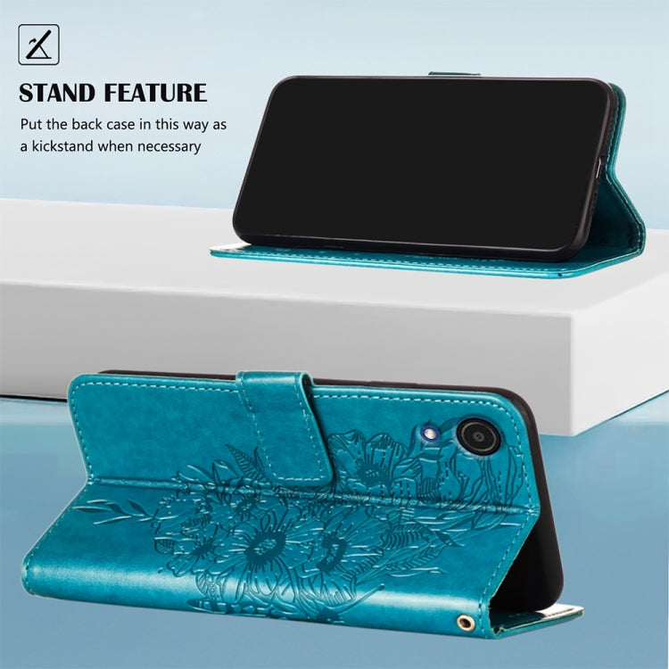 Embossed Butterfly Leather Phone Case, For Samsung Galaxy A03 Core, For Samsung Galaxy A03s 165.8mm, For Samsung Galaxy A23 4G / 5G, For Samsung Galaxy A73 5G