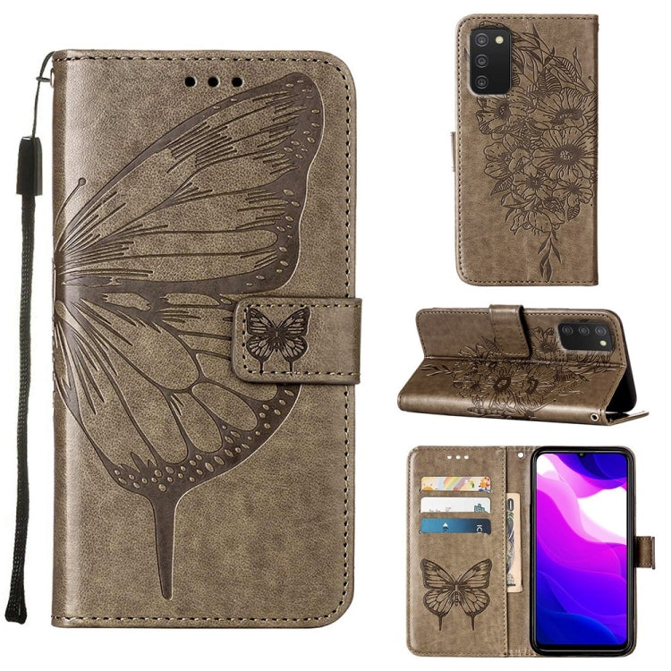 Embossed Butterfly Leather Phone Case, For Samsung Galaxy A03 Core, For Samsung Galaxy A03s 165.8mm, For Samsung Galaxy A23 4G / 5G, For Samsung Galaxy A73 5G