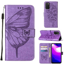 Load image into Gallery viewer, Embossed Butterfly Leather Phone Case, For Samsung Galaxy A03 Core, For Samsung Galaxy A03s 165.8mm, For Samsung Galaxy A23 4G / 5G, For Samsung Galaxy A73 5G