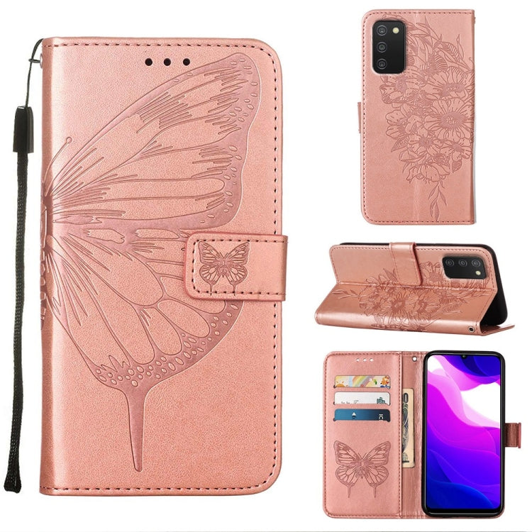 Embossed Butterfly Leather Phone Case, For Samsung Galaxy A03 Core, For Samsung Galaxy A03s 165.8mm, For Samsung Galaxy A23 4G / 5G, For Samsung Galaxy A73 5G