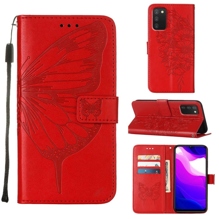 Embossed Butterfly Leather Phone Case, For Samsung Galaxy A03 Core, For Samsung Galaxy A03s 165.8mm, For Samsung Galaxy A23 4G / 5G, For Samsung Galaxy A73 5G