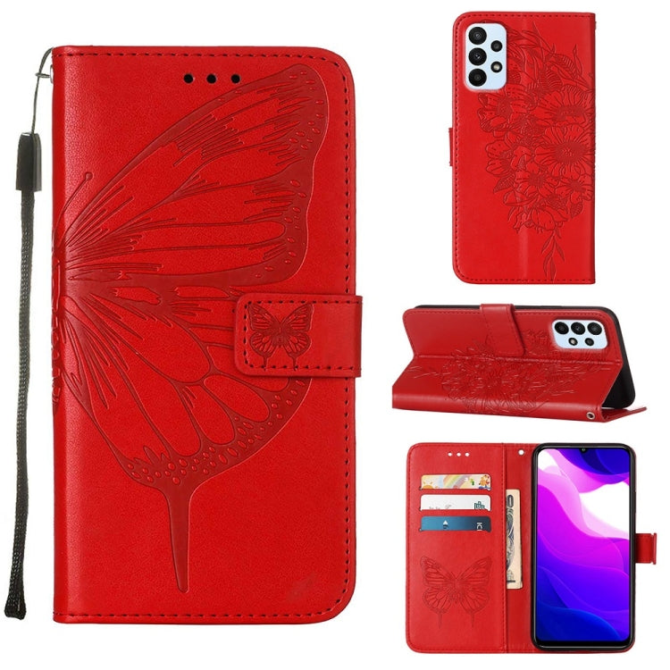 Embossed Butterfly Leather Phone Case, For Samsung Galaxy A03 Core, For Samsung Galaxy A03s 165.8mm, For Samsung Galaxy A23 4G / 5G, For Samsung Galaxy A73 5G