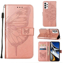 Load image into Gallery viewer, Embossed Butterfly Leather Phone Case, For Samsung Galaxy A03 Core, For Samsung Galaxy A03s 165.8mm, For Samsung Galaxy A23 4G / 5G, For Samsung Galaxy A73 5G