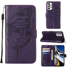 Load image into Gallery viewer, Embossed Butterfly Leather Phone Case, For Samsung Galaxy A03 Core, For Samsung Galaxy A03s 165.8mm, For Samsung Galaxy A23 4G / 5G, For Samsung Galaxy A73 5G
