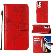 Load image into Gallery viewer, Embossed Butterfly Leather Phone Case, For Samsung Galaxy A03 Core, For Samsung Galaxy A03s 165.8mm, For Samsung Galaxy A23 4G / 5G, For Samsung Galaxy A73 5G