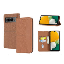 Load image into Gallery viewer, Woven Texture Stitching Magnetic PU Leather Phone Case, For Google Pixel 7, For Nokia G21 / G11, For Google Pixel 7 Pro, For Kyocera Android One S9 / Digno Sanga Edition, For Samsung Galaxy M23 / F23 5G Japanese Version, For OPPO Realme C31 4G Global  ...