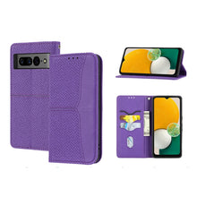 Load image into Gallery viewer, Woven Texture Stitching Magnetic PU Leather Phone Case, For Google Pixel 7, For Nokia G21 / G11, For Google Pixel 7 Pro, For Kyocera Android One S9 / Digno Sanga Edition, For Samsung Galaxy M23 / F23 5G Japanese Version, For OPPO Realme C31 4G Global  ...