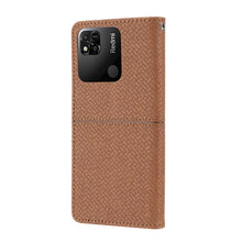 Load image into Gallery viewer, Woven Texture Stitching Magnetic PU Leather Phone Case, For Xiaomi Redmi 10A, For Xiaomi Poco M4 Pro, For Xiaomi Redmi Note 11E, For Xiaomi Redmi 10 5G, For Samsung Galaxy A03s 164.2mm US Version