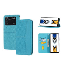 Load image into Gallery viewer, Woven Texture Stitching Magnetic PU Leather Phone Case, For Xiaomi Redmi 10A, For Xiaomi Poco M4 Pro, For Xiaomi Redmi Note 11E, For Xiaomi Redmi 10 5G, For Samsung Galaxy A03s 164.2mm US Version