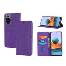 Load image into Gallery viewer, Woven Texture Stitching Magnetic PU Leather Phone Case, For Xiaomi Redmi 10A, For Xiaomi Poco M4 Pro, For Xiaomi Redmi Note 11E, For Xiaomi Redmi 10 5G, For Samsung Galaxy A03s 164.2mm US Version