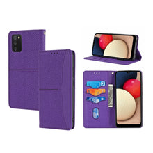 Load image into Gallery viewer, Woven Texture Stitching Magnetic PU Leather Phone Case, For Xiaomi Redmi 10A, For Xiaomi Poco M4 Pro, For Xiaomi Redmi Note 11E, For Xiaomi Redmi 10 5G, For Samsung Galaxy A03s 164.2mm US Version