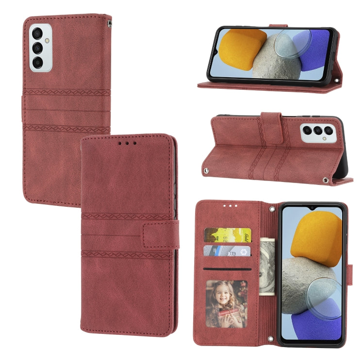 Embossed Striped Magnetic Buckle Horizontal Flip Phone Leather Case, For Samsung Galaxy M23 / F23 5G Japanese Version, For Sony Xperia 10 IV, For Sony Xperia 1 IV, For Xiaomi Redmi 10A, For Xiaomi Redmi 10C 4G Global, For Motorola Moto G Stylus 5G 2022...