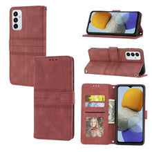Load image into Gallery viewer, Embossed Striped Magnetic Buckle Horizontal Flip Phone Leather Case, For Samsung Galaxy M23 / F23 5G Japanese Version, For Sony Xperia 10 IV, For Sony Xperia 1 IV, For Xiaomi Redmi 10A, For Xiaomi Redmi 10C 4G Global, For Motorola Moto G Stylus 5G 2022...