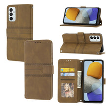 Load image into Gallery viewer, Embossed Striped Magnetic Buckle Horizontal Flip Phone Leather Case, For Samsung Galaxy M23 / F23 5G Japanese Version, For Sony Xperia 10 IV, For Sony Xperia 1 IV, For Xiaomi Redmi 10A, For Xiaomi Redmi 10C 4G Global, For Motorola Moto G Stylus 5G 2022...