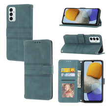 Load image into Gallery viewer, Embossed Striped Magnetic Buckle Horizontal Flip Phone Leather Case, For Samsung Galaxy M23 / F23 5G Japanese Version, For Sony Xperia 10 IV, For Sony Xperia 1 IV, For Xiaomi Redmi 10A, For Xiaomi Redmi 10C 4G Global, For Motorola Moto G Stylus 5G 2022...
