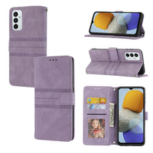 Load image into Gallery viewer, Embossed Striped Magnetic Buckle Horizontal Flip Phone Leather Case, For Samsung Galaxy M23 / F23 5G Japanese Version, For Sony Xperia 10 IV, For Sony Xperia 1 IV, For Xiaomi Redmi 10A, For Xiaomi Redmi 10C 4G Global, For Motorola Moto G Stylus 5G 2022...