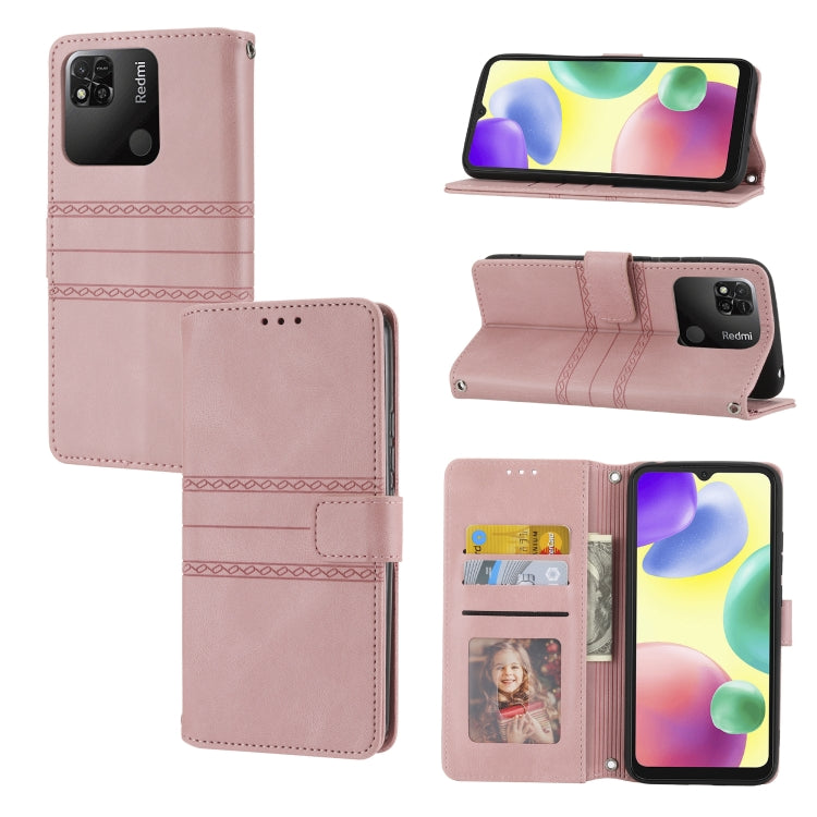 Embossed Striped Magnetic Buckle Horizontal Flip Phone Leather Case, For Samsung Galaxy M23 / F23 5G Japanese Version, For Sony Xperia 10 IV, For Sony Xperia 1 IV, For Xiaomi Redmi 10A, For Xiaomi Redmi 10C 4G Global, For Motorola Moto G Stylus 5G 2022...