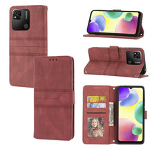 Load image into Gallery viewer, Embossed Striped Magnetic Buckle Horizontal Flip Phone Leather Case, For Samsung Galaxy M23 / F23 5G Japanese Version, For Sony Xperia 10 IV, For Sony Xperia 1 IV, For Xiaomi Redmi 10A, For Xiaomi Redmi 10C 4G Global, For Motorola Moto G Stylus 5G 2022...