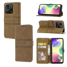 Load image into Gallery viewer, Embossed Striped Magnetic Buckle Horizontal Flip Phone Leather Case, For Samsung Galaxy M23 / F23 5G Japanese Version, For Sony Xperia 10 IV, For Sony Xperia 1 IV, For Xiaomi Redmi 10A, For Xiaomi Redmi 10C 4G Global, For Motorola Moto G Stylus 5G 2022...