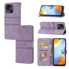 Load image into Gallery viewer, Embossed Striped Magnetic Buckle Horizontal Flip Phone Leather Case, For Samsung Galaxy M23 / F23 5G Japanese Version, For Sony Xperia 10 IV, For Sony Xperia 1 IV, For Xiaomi Redmi 10A, For Xiaomi Redmi 10C 4G Global, For Motorola Moto G Stylus 5G 2022...