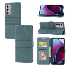 Load image into Gallery viewer, Embossed Striped Magnetic Buckle Horizontal Flip Phone Leather Case, For Samsung Galaxy M23 / F23 5G Japanese Version, For Sony Xperia 10 IV, For Sony Xperia 1 IV, For Xiaomi Redmi 10A, For Xiaomi Redmi 10C 4G Global, For Motorola Moto G Stylus 5G 2022...