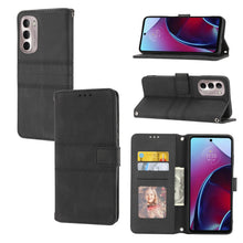Load image into Gallery viewer, Embossed Striped Magnetic Buckle Horizontal Flip Phone Leather Case, For Samsung Galaxy M23 / F23 5G Japanese Version, For Sony Xperia 10 IV, For Sony Xperia 1 IV, For Xiaomi Redmi 10A, For Xiaomi Redmi 10C 4G Global, For Motorola Moto G Stylus 5G 2022...