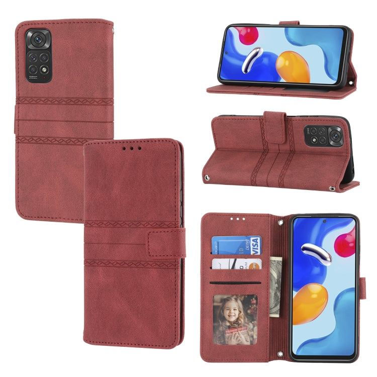 Embossed Striped Magnetic Buckle Horizontal Flip Phone Leather Case, For Samsung Galaxy M23 / F23 5G Japanese Version, For Sony Xperia 10 IV, For Sony Xperia 1 IV, For Xiaomi Redmi 10A, For Xiaomi Redmi 10C 4G Global, For Motorola Moto G Stylus 5G 2022...