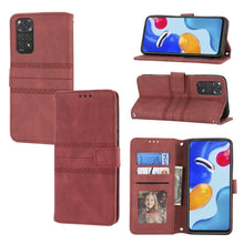 Load image into Gallery viewer, Embossed Striped Magnetic Buckle Horizontal Flip Phone Leather Case, For Samsung Galaxy M23 / F23 5G Japanese Version, For Sony Xperia 10 IV, For Sony Xperia 1 IV, For Xiaomi Redmi 10A, For Xiaomi Redmi 10C 4G Global, For Motorola Moto G Stylus 5G 2022...