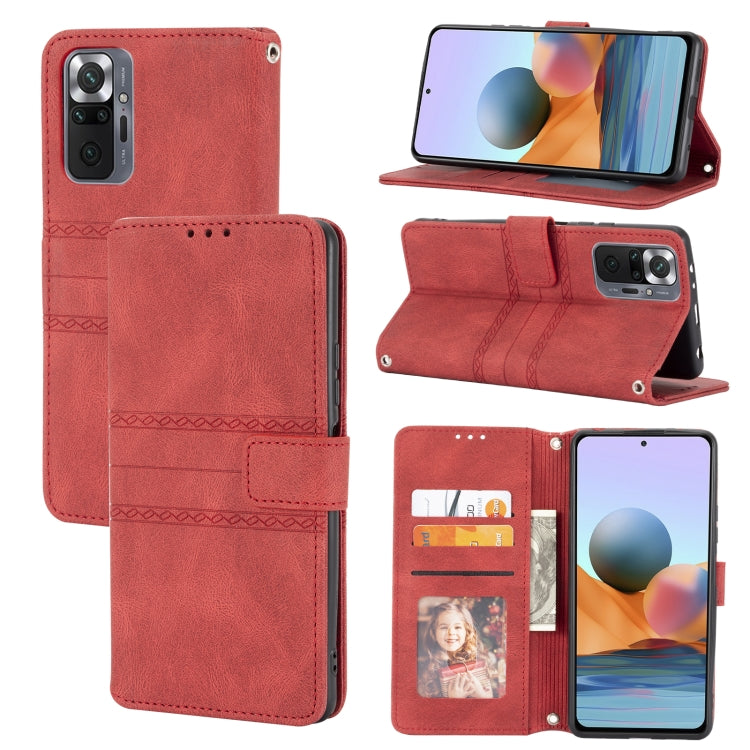 Embossed Striped Magnetic Buckle Horizontal Flip Phone Leather Case, For Samsung Galaxy M23 / F23 5G Japanese Version, For Sony Xperia 10 IV, For Sony Xperia 1 IV, For Xiaomi Redmi 10A, For Xiaomi Redmi 10C 4G Global, For Motorola Moto G Stylus 5G 2022...