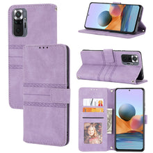Load image into Gallery viewer, Embossed Striped Magnetic Buckle Horizontal Flip Phone Leather Case, For Samsung Galaxy M23 / F23 5G Japanese Version, For Sony Xperia 10 IV, For Sony Xperia 1 IV, For Xiaomi Redmi 10A, For Xiaomi Redmi 10C 4G Global, For Motorola Moto G Stylus 5G 2022...