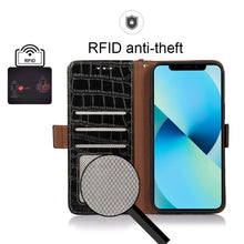 Load image into Gallery viewer, Crocodile Top Layer Cowhide Leather Phone Case, For Nokia X100, For OPPO Reno7 4G Global/F21 Pro 4G, For Xiaomi Redmi 10A / 9C, For Samsung Galaxy F23 5G / M23, For Samsung Galaxy M53 5G, For Xiaomi 12 Pro, For Samsung Galaxy S21 FE 5G                 ...