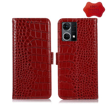 Load image into Gallery viewer, Crocodile Top Layer Cowhide Leather Phone Case, For Nokia X100, For OPPO Reno7 4G Global/F21 Pro 4G, For Xiaomi Redmi 10A / 9C, For Samsung Galaxy F23 5G / M23, For Samsung Galaxy M53 5G, For Xiaomi 12 Pro, For Samsung Galaxy S21 FE 5G                 ...