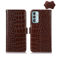 Load image into Gallery viewer, Crocodile Top Layer Cowhide Leather Phone Case, For Nokia X100, For OPPO Reno7 4G Global/F21 Pro 4G, For Xiaomi Redmi 10A / 9C, For Samsung Galaxy F23 5G / M23, For Samsung Galaxy M53 5G, For Xiaomi 12 Pro, For Samsung Galaxy S21 FE 5G                 ...