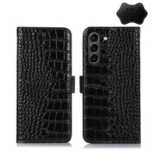 Load image into Gallery viewer, Crocodile Top Layer Cowhide Leather Phone Case, For Nokia X100, For OPPO Reno7 4G Global/F21 Pro 4G, For Xiaomi Redmi 10A / 9C, For Samsung Galaxy F23 5G / M23, For Samsung Galaxy M53 5G, For Samsung Galaxy S21 FE 5G, For Xiaomi 12 Pro                 ...