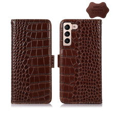 Load image into Gallery viewer, Crocodile Top Layer Cowhide Leather Phone Case, For Nokia X100, For OPPO Reno7 4G Global/F21 Pro 4G, For Xiaomi Redmi 10A / 9C, For Samsung Galaxy F23 5G / M23, For Samsung Galaxy M53 5G, For Samsung Galaxy S21 FE 5G, For Xiaomi 12 Pro                 ...
