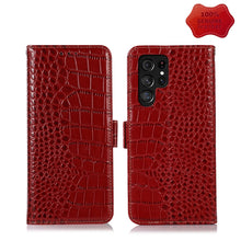 Load image into Gallery viewer, Crocodile Top Layer Cowhide Leather Phone Case, For Nokia X100, For OPPO Reno7 4G Global/F21 Pro 4G, For Xiaomi Redmi 10A / 9C, For Samsung Galaxy F23 5G / M23, For Samsung Galaxy M53 5G, For Samsung Galaxy S21 FE 5G, For Xiaomi 12 Pro                 ...