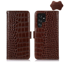 Load image into Gallery viewer, Crocodile Top Layer Cowhide Leather Phone Case, For Nokia X100, For OPPO Reno7 4G Global/F21 Pro 4G, For Xiaomi Redmi 10A / 9C, For Samsung Galaxy F23 5G / M23, For Samsung Galaxy M53 5G, For Samsung Galaxy S21 FE 5G, For Xiaomi 12 Pro                 ...