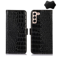Load image into Gallery viewer, Crocodile Top Layer Cowhide Leather Phone Case, For Nokia X100, For OPPO Reno7 4G Global/F21 Pro 4G, For Xiaomi Redmi 10A / 9C, For Samsung Galaxy F23 5G / M23, For Samsung Galaxy M53 5G, For Samsung Galaxy S21 FE 5G, For Xiaomi 12 Pro                 ...
