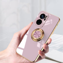 Load image into Gallery viewer, 6D Electroplating Full Coverage Silicone Protective Case with Magnetic Ring Holder, For Xiaomi Redmi Note 11E