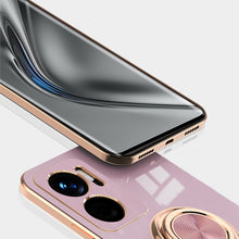 Load image into Gallery viewer, 6D Electroplating Full Coverage Silicone Protective Case with Magnetic Ring Holder, For Xiaomi Redmi Note 11E