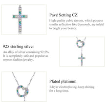 Load image into Gallery viewer, S925 Sterling Silver Heart Cross Women Nacklace Jewelry, Heart Cross