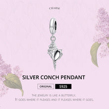 Load image into Gallery viewer, S925 Sterling Silver Silver Conch Pendant DIY Bracelet Necklace Accessories, Conch