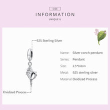Load image into Gallery viewer, S925 Sterling Silver Silver Conch Pendant DIY Bracelet Necklace Accessories, Conch
